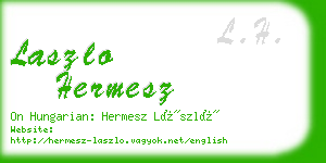 laszlo hermesz business card